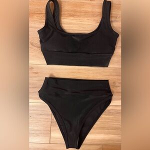 NWT- Lain Snow All Black Two Piece